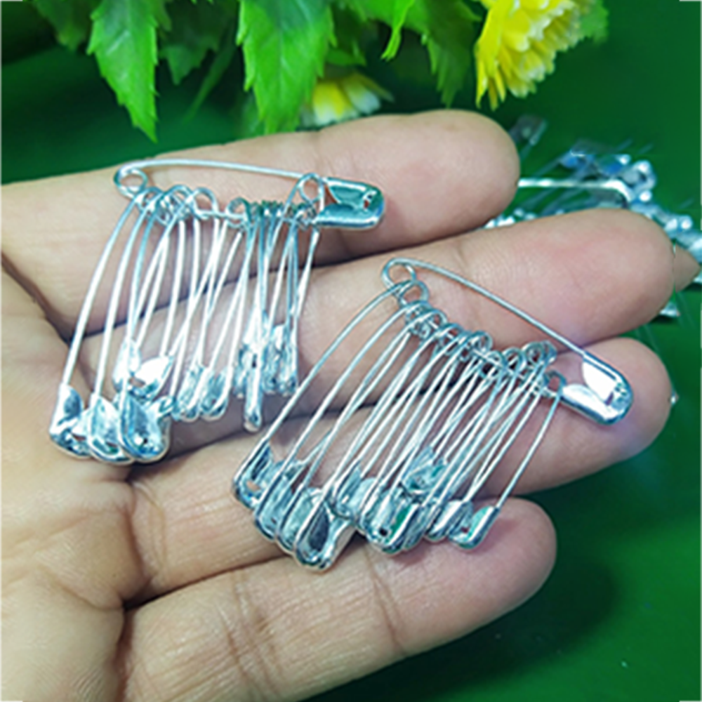 Pack of 60pcs different sizes safety pin fastening clip needle pins tie hijab pin card holder emergency stitch cloth sewing